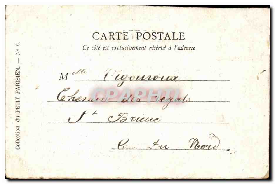 Paris CPA le Pantheon — Verso