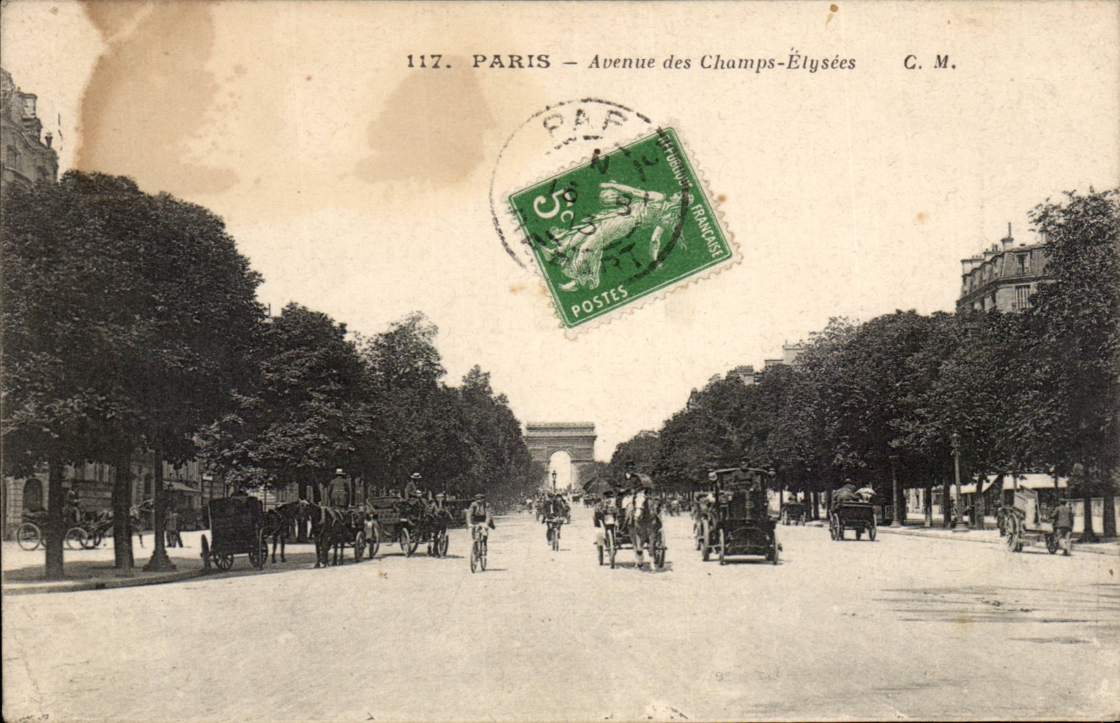 Paris CPA Avenue des Champs Elysees