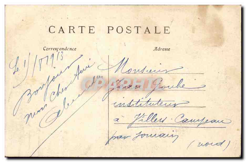 Paris CPA Avenue des Champs Elysees — Verso
