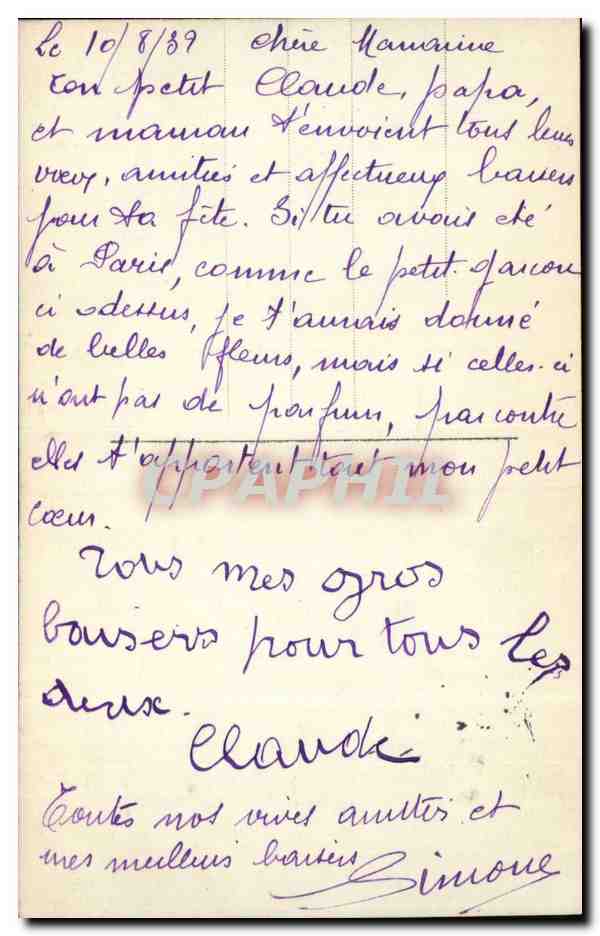 CPA Fantaisie Enfant  — Rückseite
