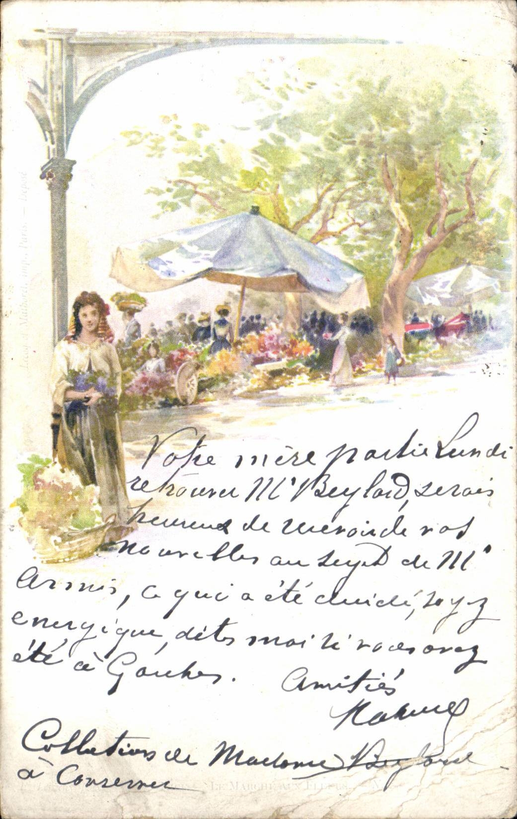 CPA Fantaisie Femme au marche