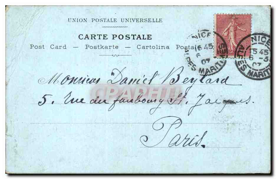 CPA Fantaisie Femme au marche — Rückseite
