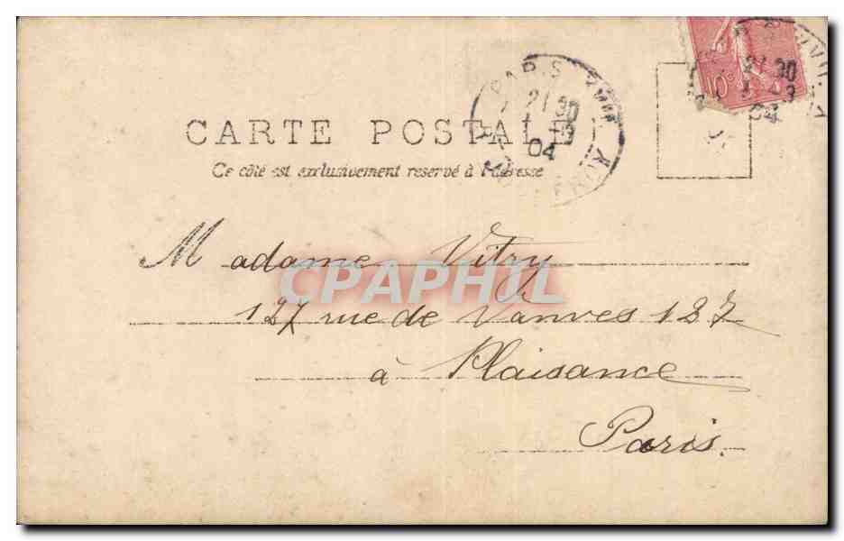 CPA Fantaisie Femme  — Rückseite