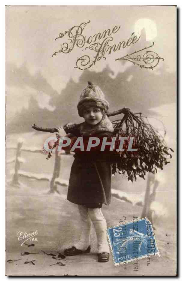 CPA Fantaisie Enfant Bonne annee