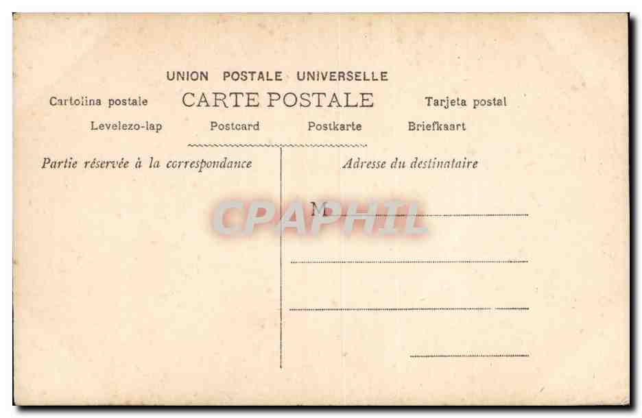 Jeune couple dans un jardin — scène romantique — éditeur inconnu, n° 615 — Verso