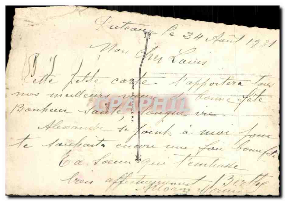 CPA Fantaisie Papillon Buttterfly Bonne fete — Rückseite
