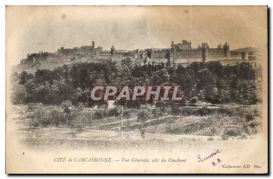 CPA CArcassonne Vue generale cote du couchant
