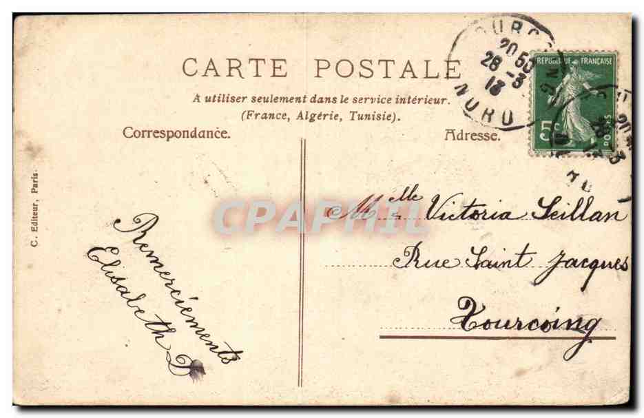CPA FAntaisie Paysans — Verso