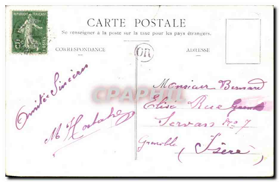 CPA Source Parot Saint Romain le Puy Embouteillage Etiquetage des bouteilles — Rückseite