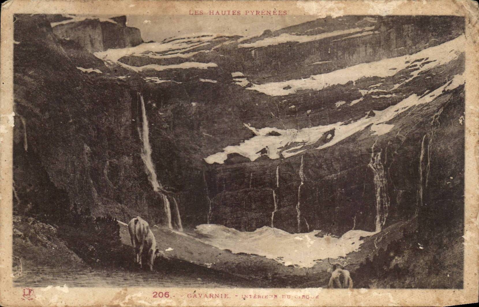 Gavarnie - Intérieur du cirque — Les Hautes Pyrénées — Phototypie Labonchère, Toulouse, n° 206
