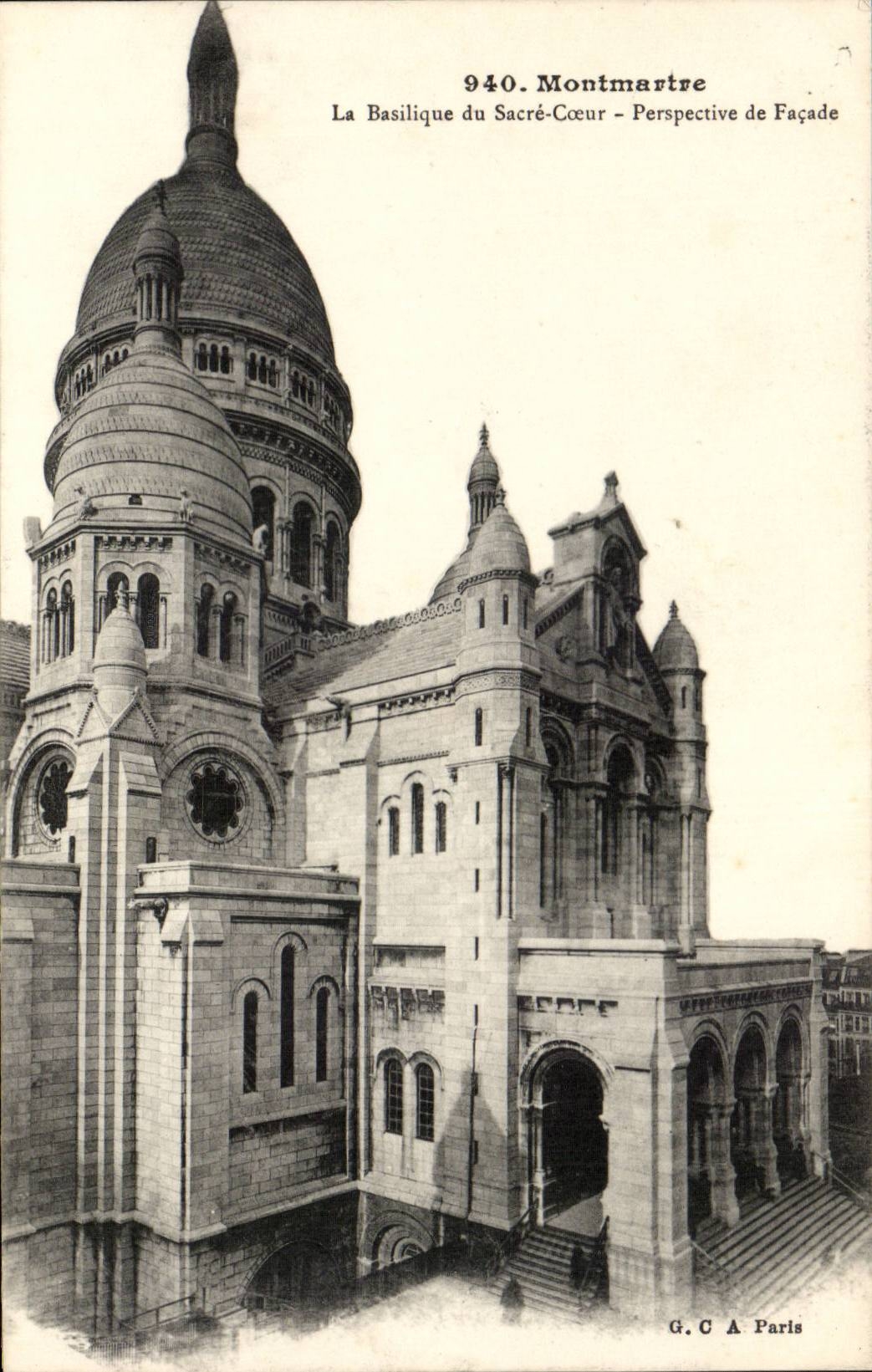 Paris CPA Montmartre La basilique du SAcre Coeur Perspective de facade