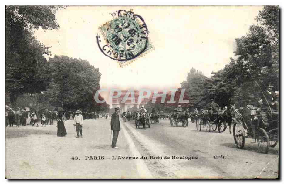 Paris CPA Avenue du bois de Boulogne