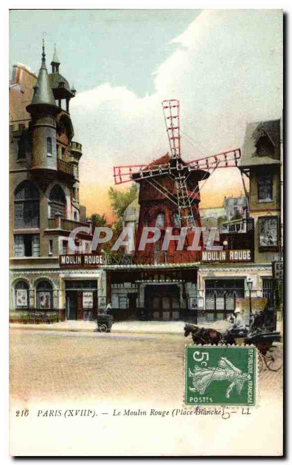 Paris CPA Moulin rouge Redmill Place Blanche