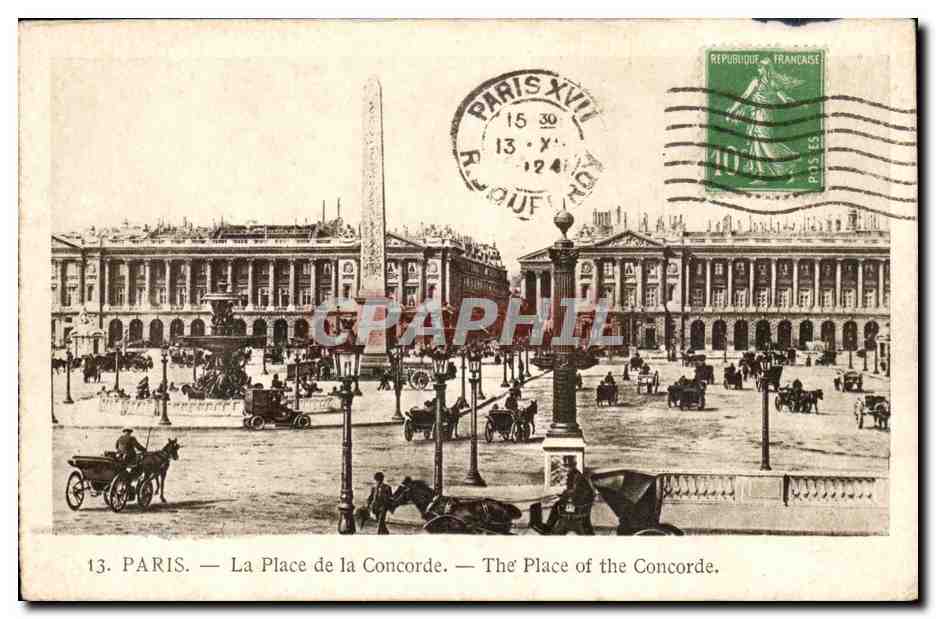 Paris CPA place de la Concorde 