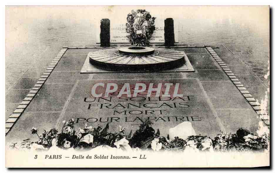 Paris CPA Dalle du soldat inconnu