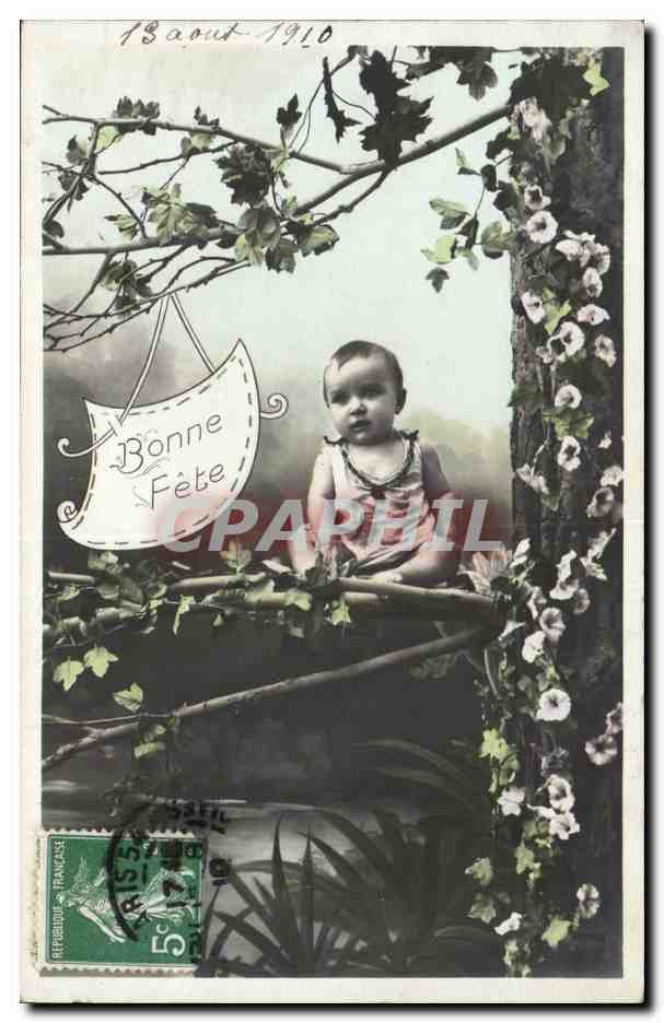 CPA Fantaisie Enfant Bebe Bonne fete