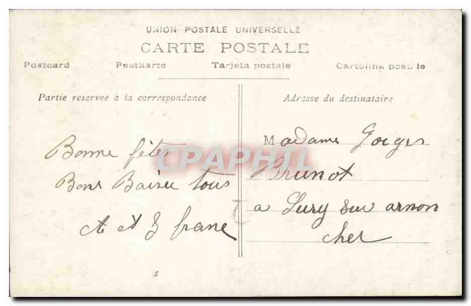 CPA Fantaisie Enfant Bebe Bonne fete — Rückseite