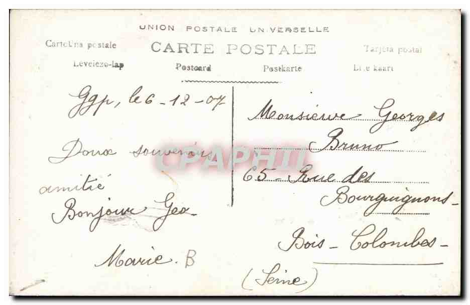 CPA Fantaisie Femme — Verso