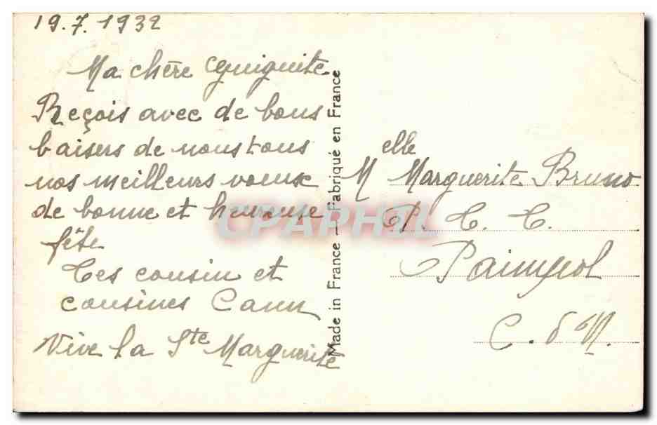CPA Fantaisie Femme — Rückseite