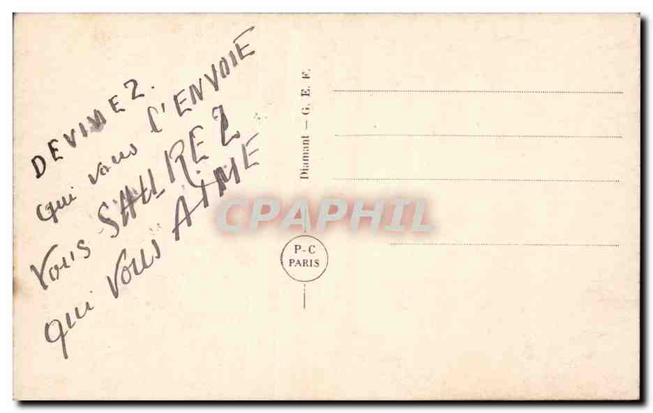 CPA Fantaisie Femme — Back