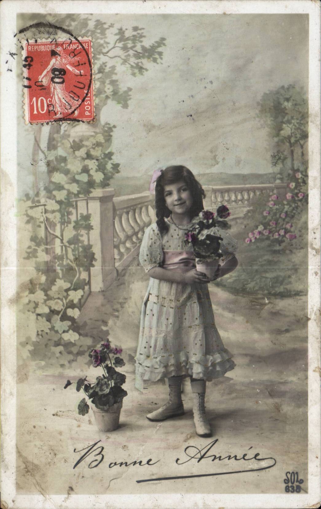 CPA Fantaisie Enfant Bonne annee
