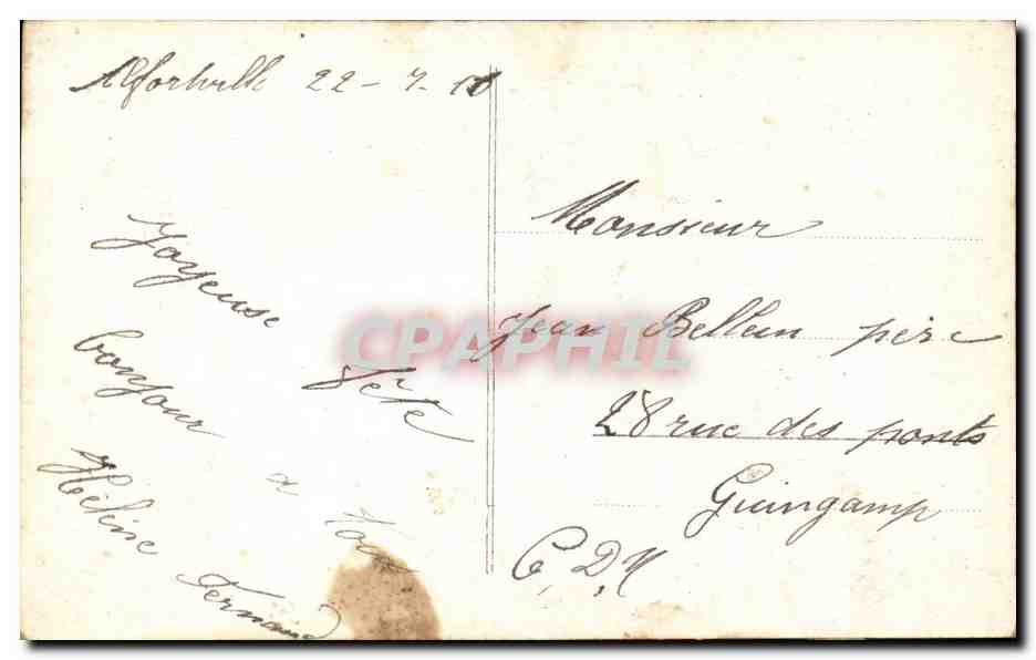 CPA Fantaisie Enfant Bonne fete — Verso