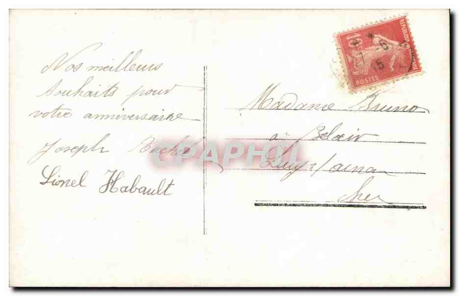 CPA Fantaisie Enfant Garcon — Rückseite