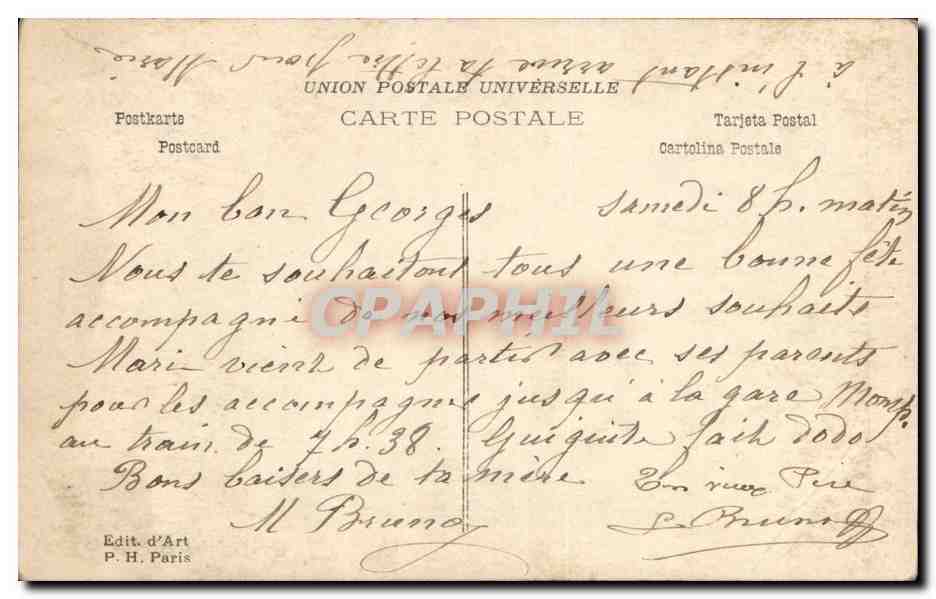 CPA Fantaisie Enfant Bebe — Rückseite