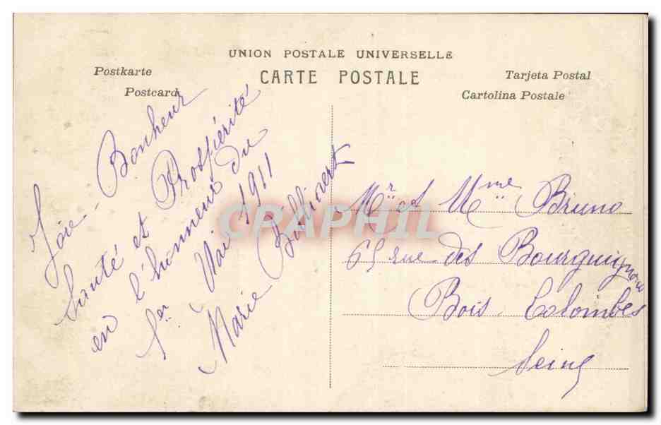 CPA Fantaisie Enfant Muguet de Mai  — Verso