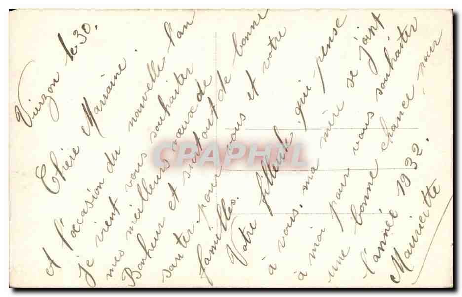 CPA Fantaisie Femme — Verso