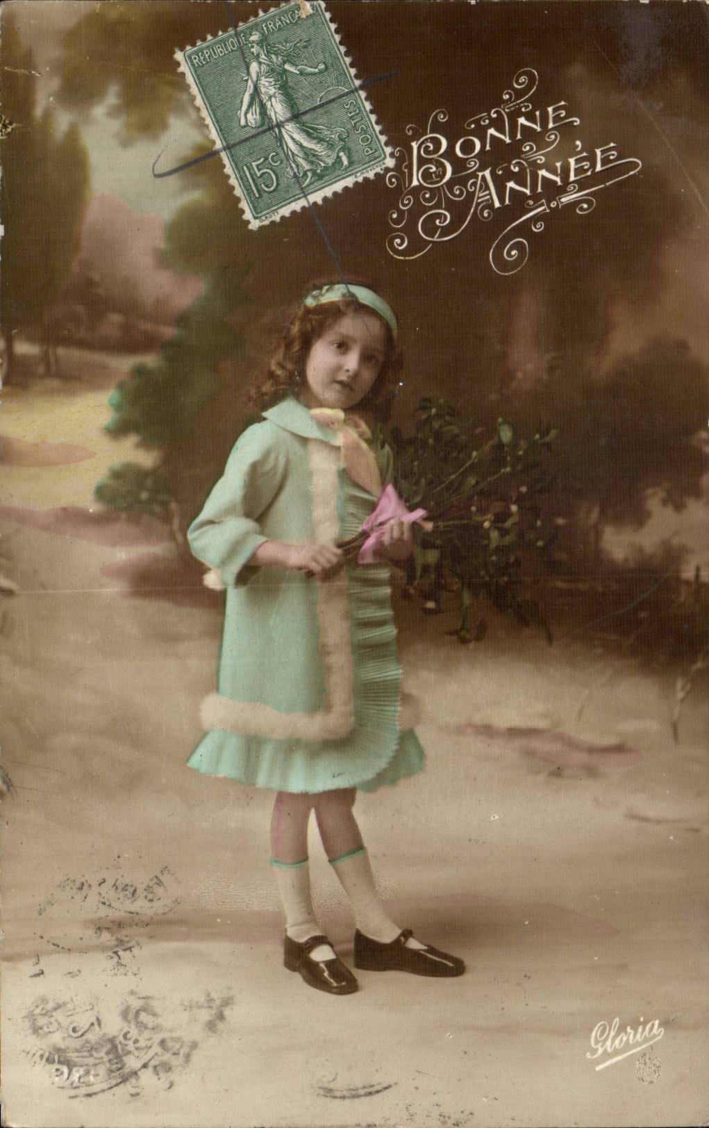 CPA Fantaisie Enfant Bonne annee