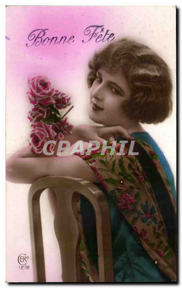 CPA Fantaisie Femme Bonne fete