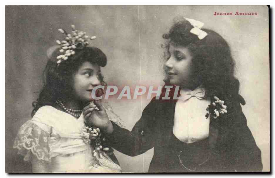 CPA Fantaisie Enfants Jeunes amours