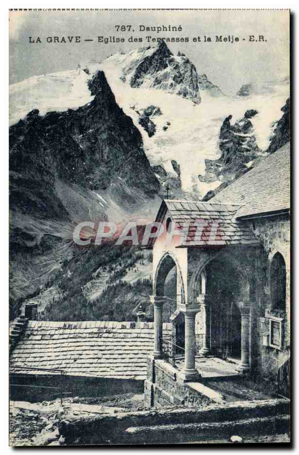La Grave — Église des Terrasses et la Melje — Dauphiné