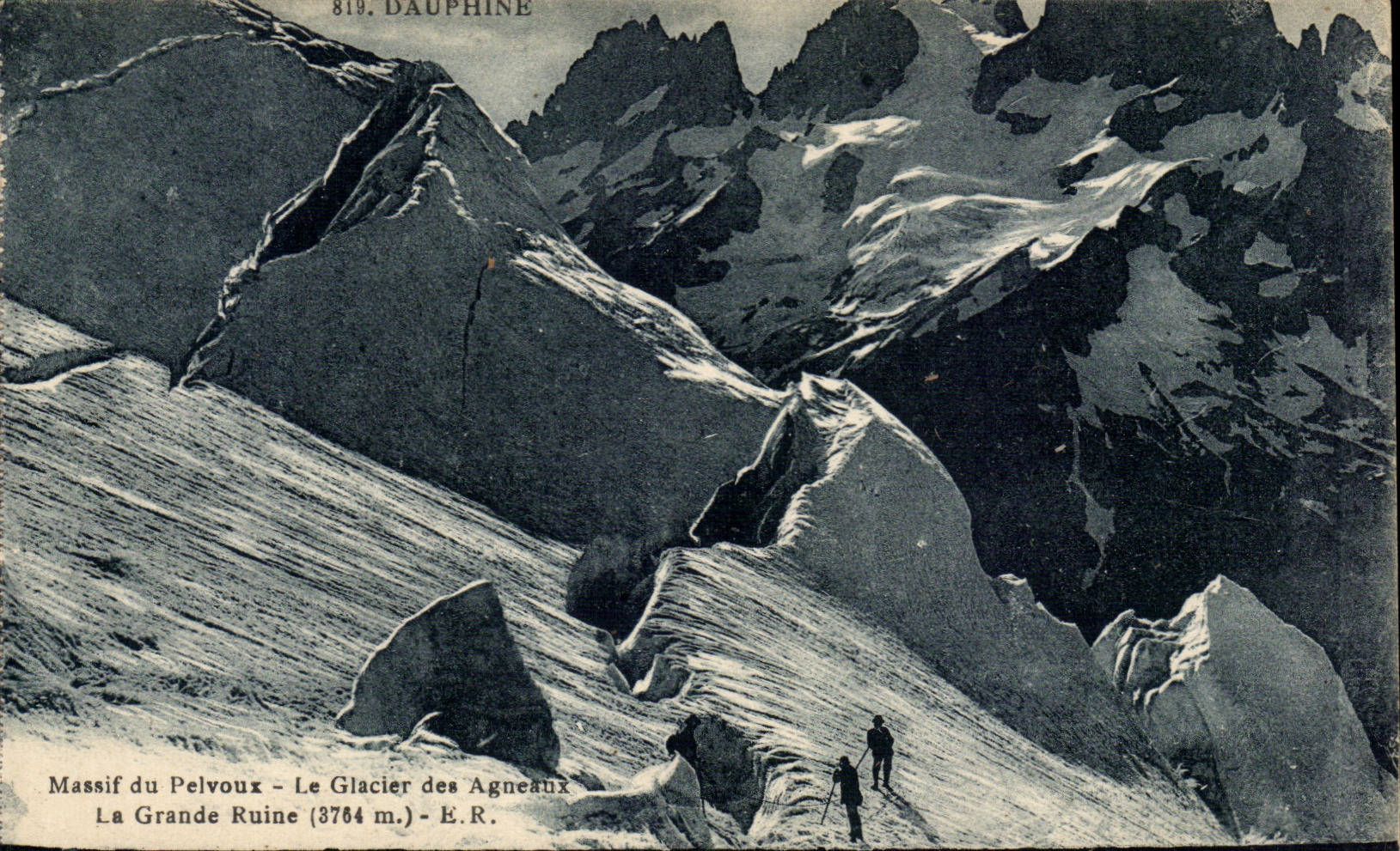 Massif du Pelvoux — Le Glacier des Agneaux — La Grande Ruine (3764 m.) — E.R.