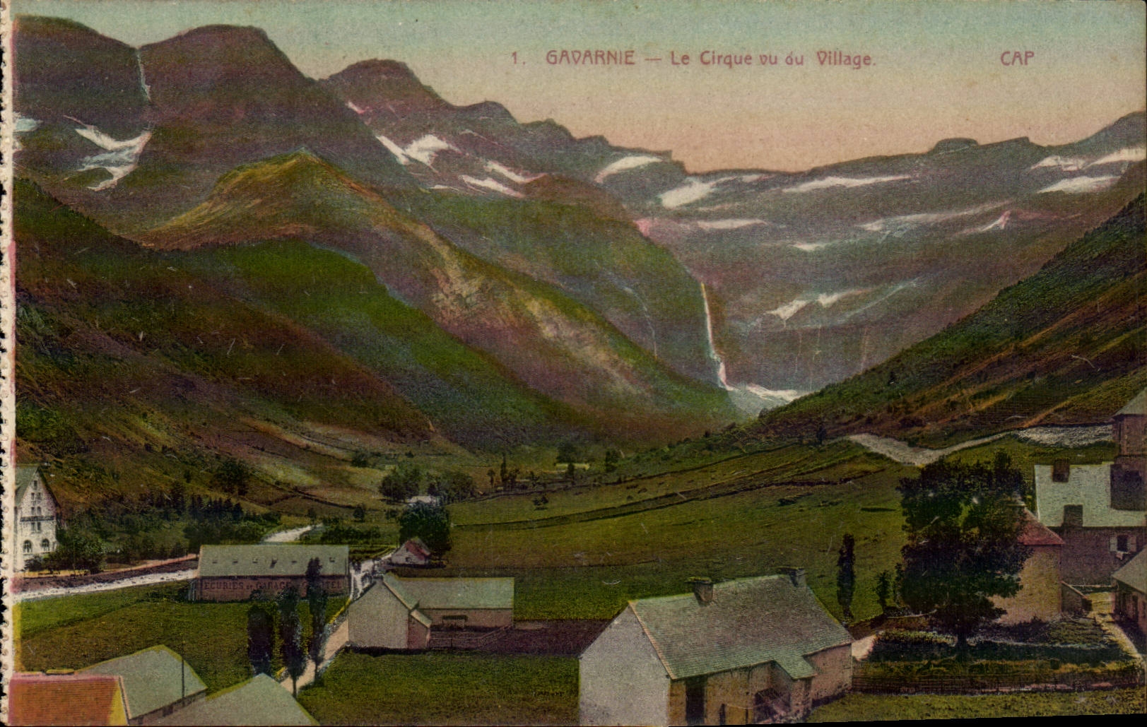 Gavarnie CPA Le cirque vu du village