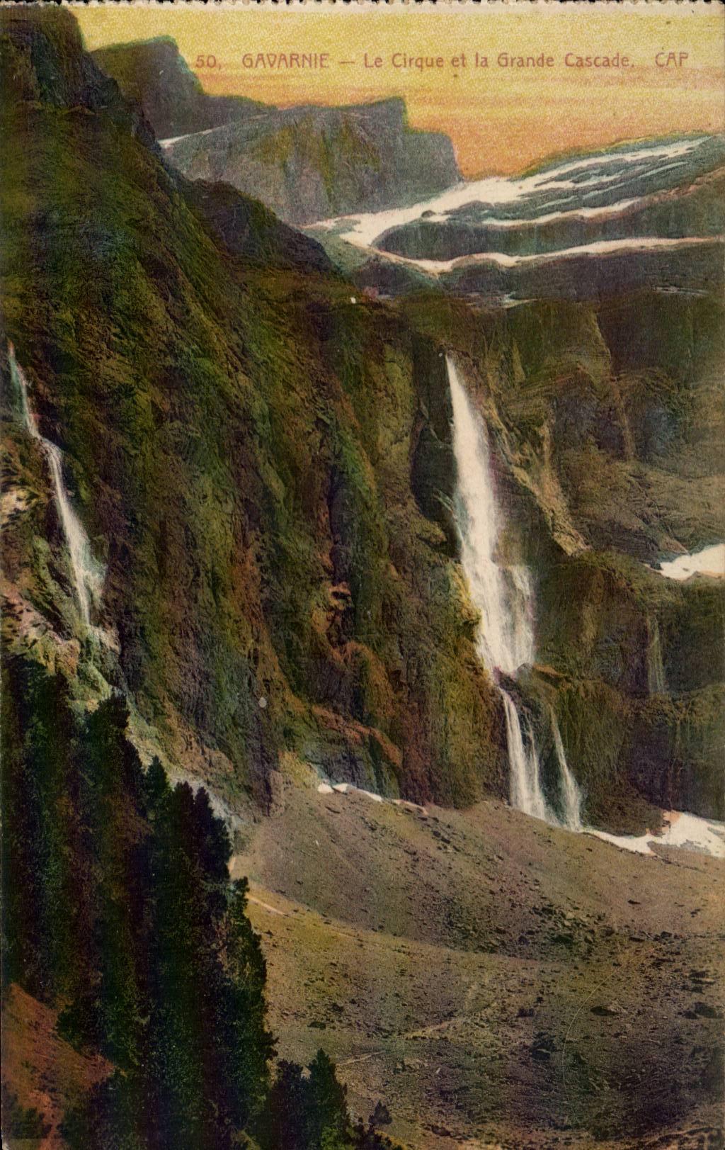 Gavarnie CPA Le cirque et al grande cascade