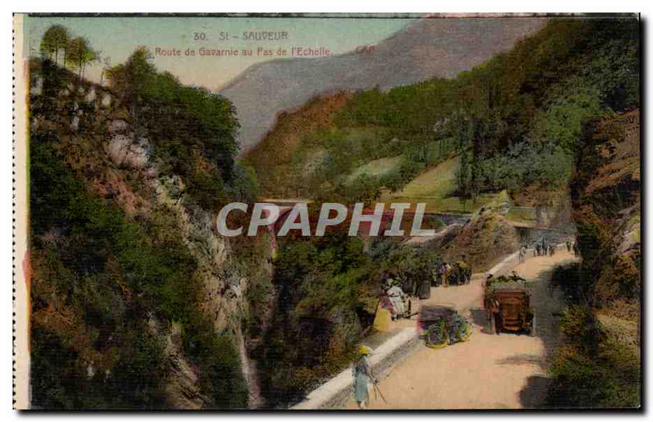 Saint Sauveur CPA Route de Gavarnie au pas de l'echelle