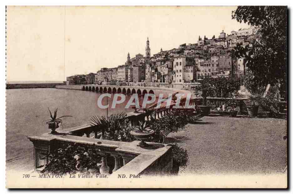 Menton CPA la vieille ville