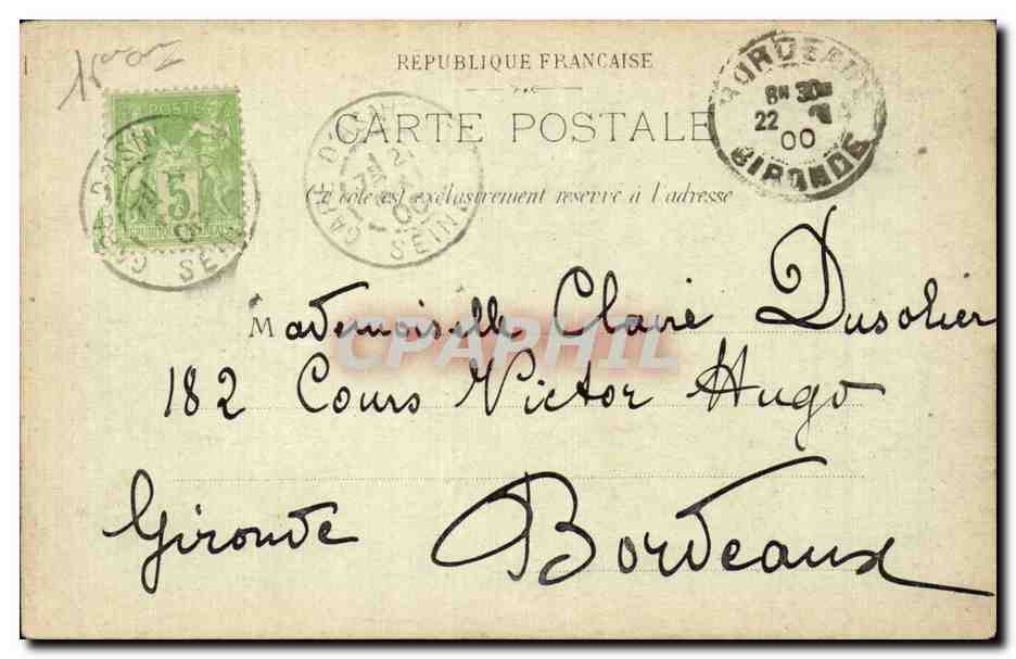 CPA Paris Trocadero — Rückseite