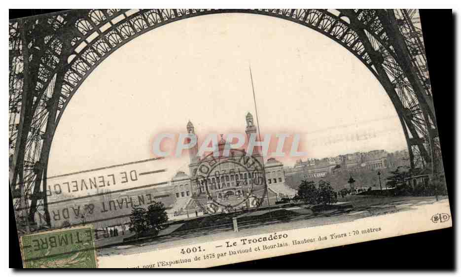 Paris CPA Trocadero Tour Eiffel