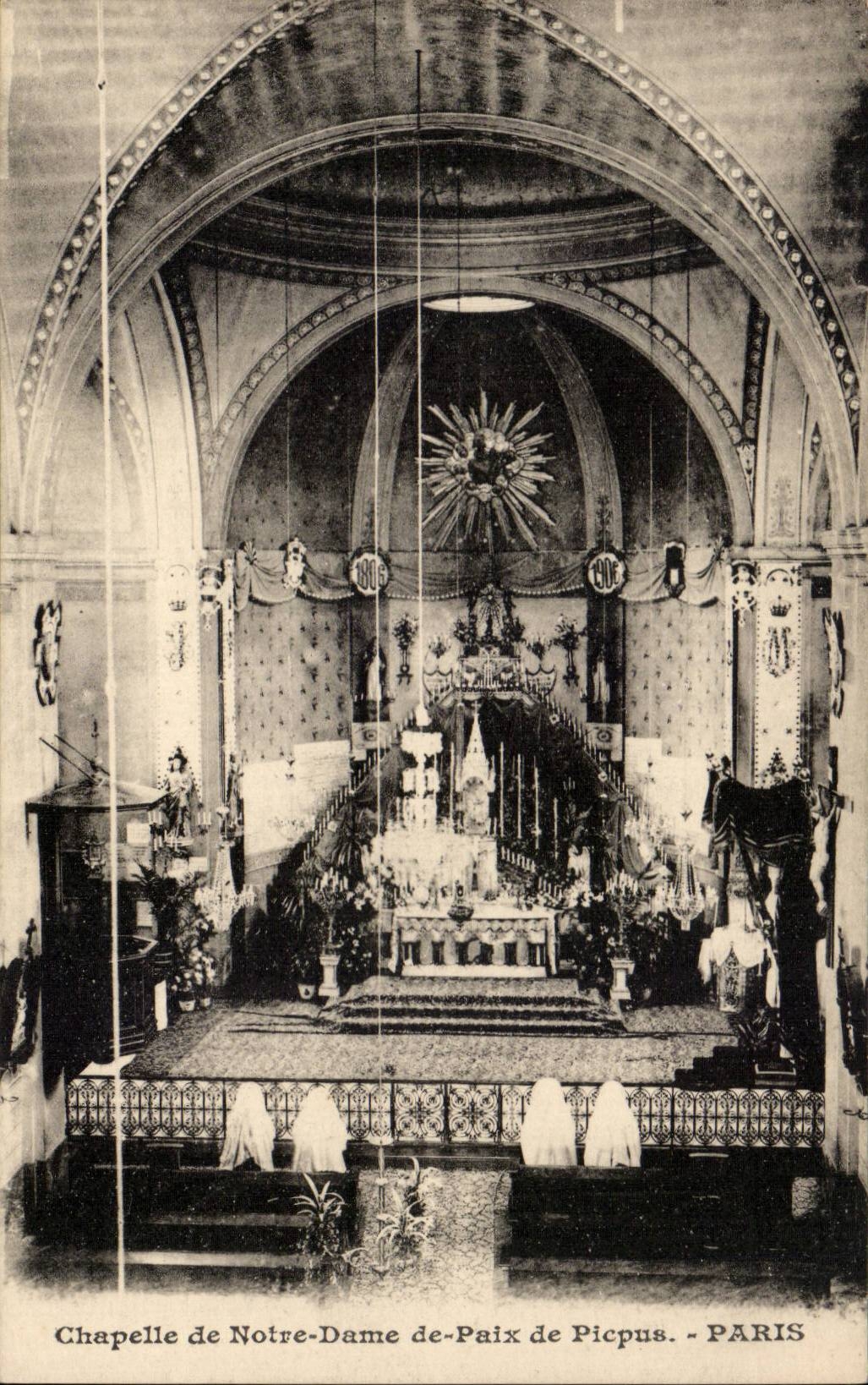 Paris CPA Chapelle de Notre DAme de paix de picpus