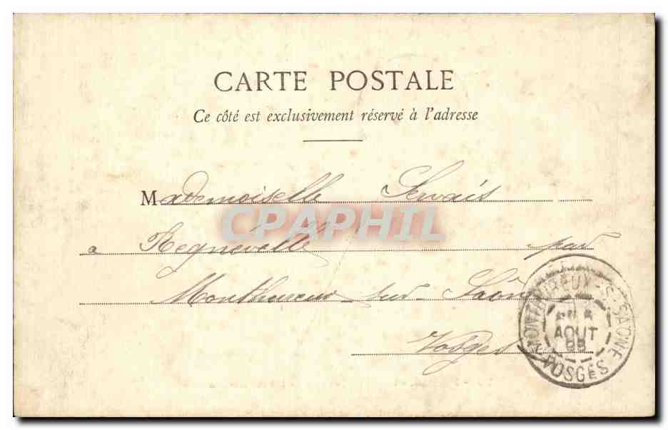 Paris CPA Les boulevards St Martin — Verso