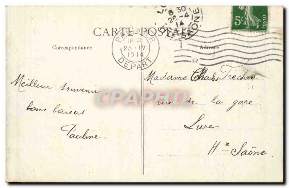 Paris CPA La madeleine — Rückseite