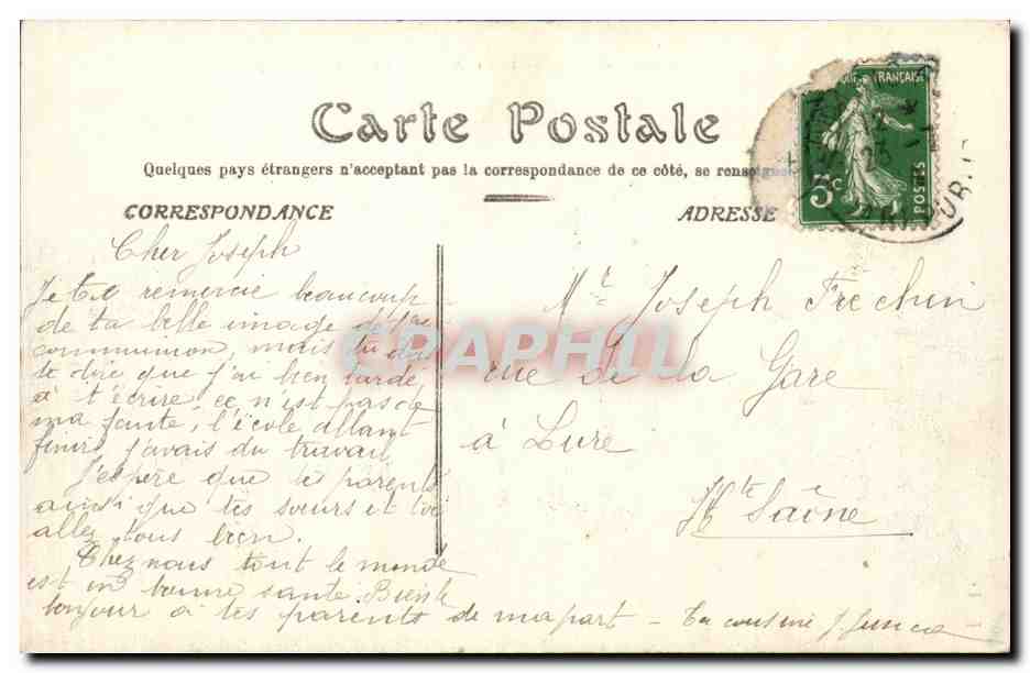 Paris CPA palais de Justice et la Sainte Chapelle — Rückseite