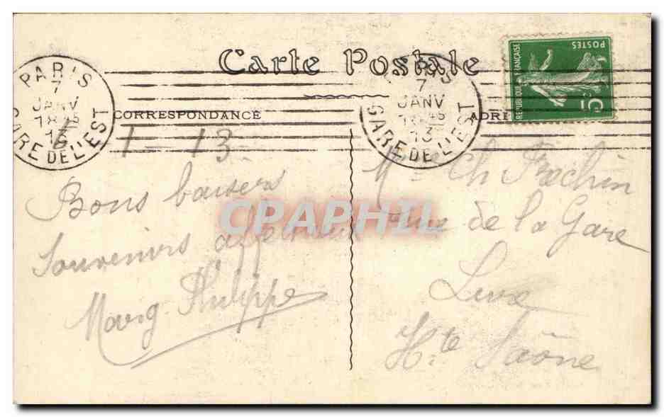 Paris CPA Notre Dame — Rückseite