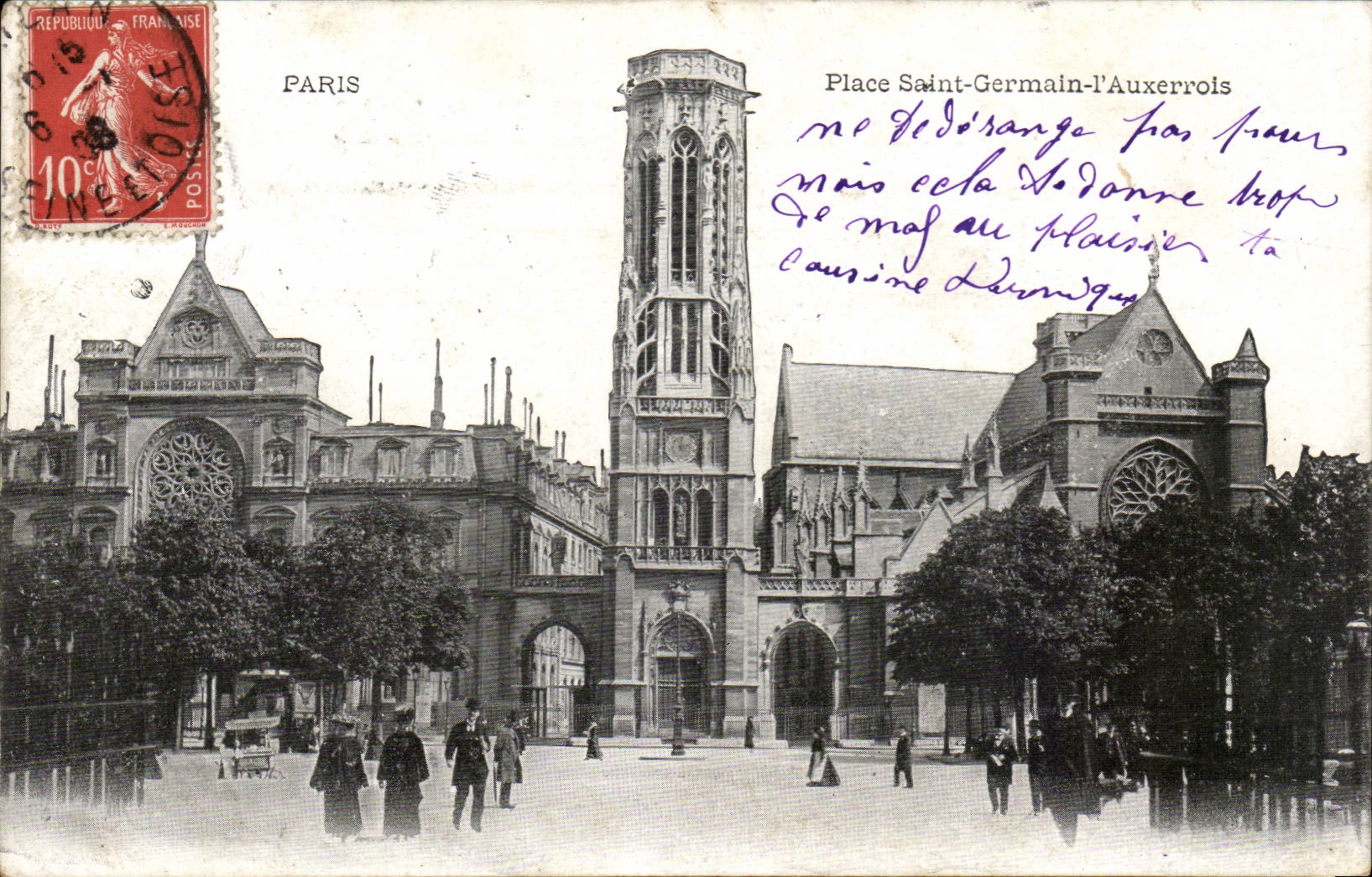 Paris CPA place St Germain l'auxerrois