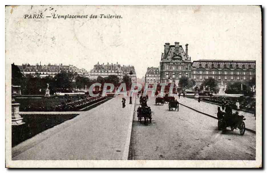 Paris CPA L'emplacement des Tuileries