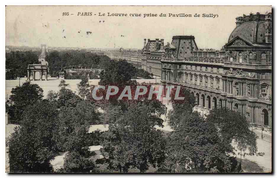 Paris CPA Le Louvre (vue prise du pavillon de Sully )