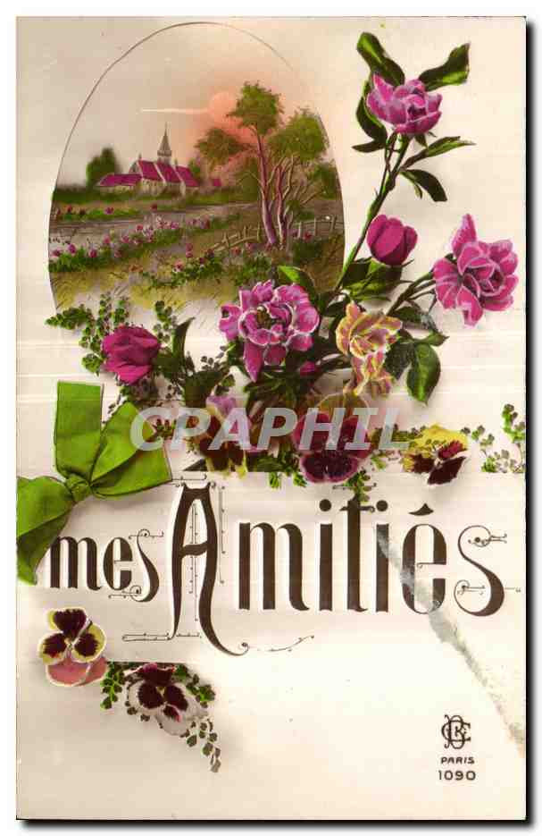 Fleurs - Flowers - Rose - Country Scene - CPA 
